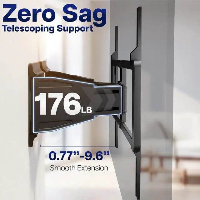 Alt view image 3 of 7 - VIVO Ultra Slim TV Mount, Fully Adjustable Telescoping, 46"-100" Screens