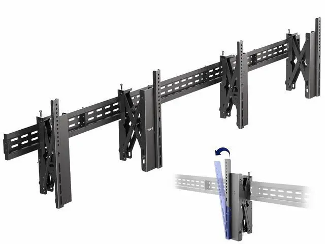Main image of VIVO Pop-Out 1x2 Video Wall Mount, Double TV Wall Mount Fits 2 Screens 37-65