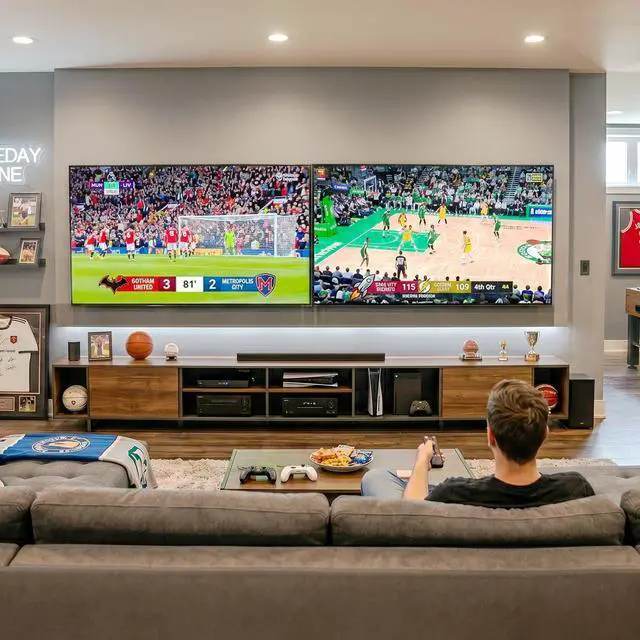 Alt view image 2 of 7 - VIVO Pop-Out 1x2 Video Wall Mount, Double TV Wall Mount Fits 2 Screens 37-65