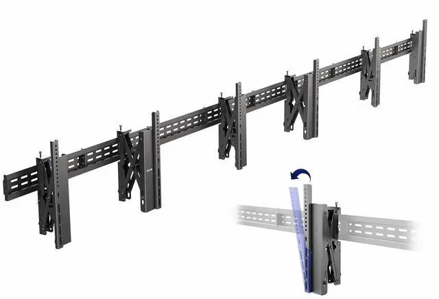 Main image of VIVO Pop-Out 1x3 Video Wall Mount, Triple TV Wall Mount 3 TV Screens 37-65