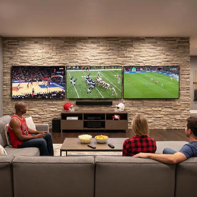 Alt view image 2 of 7 - VIVO Pop-Out 1x3 Video Wall Mount, Triple TV Wall Mount 3 TV Screens 37-65