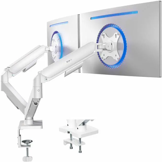 Main image of VIVO Dual Monitor Mechanical Spring Desk Mount Fits Computer Screens up to 32"