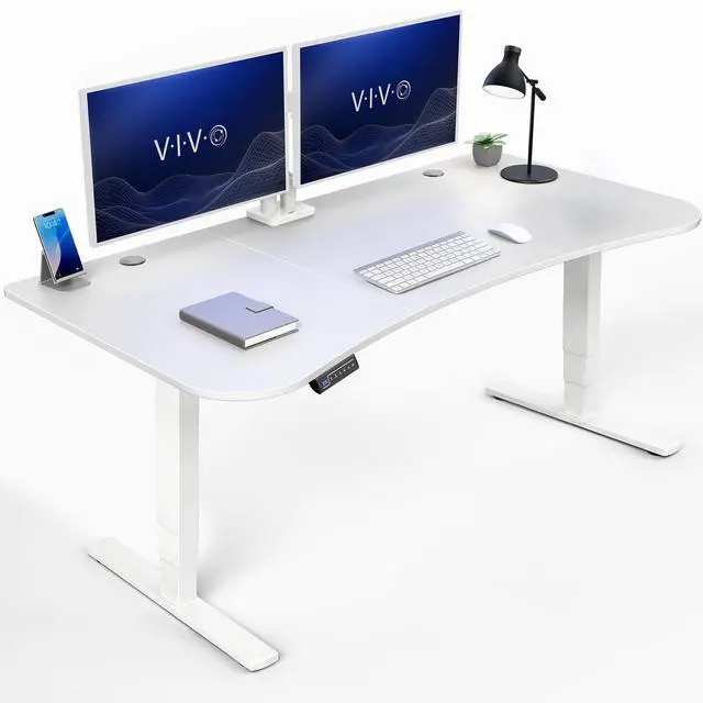 Main image of VIVO White 63 x 32 Electric Height Adjustable Stand Up Desk
