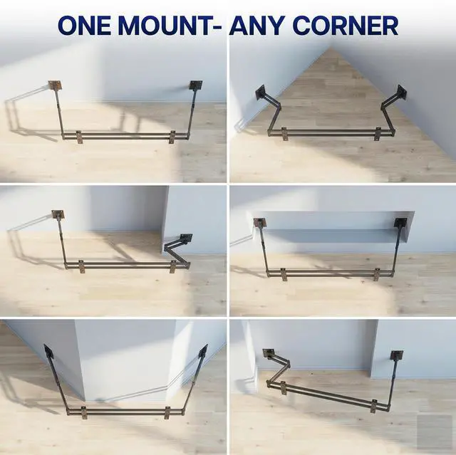 Alt view image 6 of 7 - VIVO Slim Dual Arm Corner TV Wall Mount, 75"120" Screens up to 275 lbs