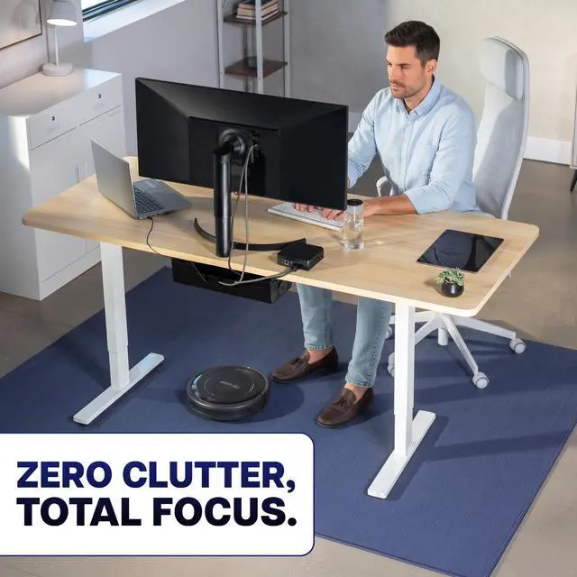 Alt view image 6 of 7 - VIVO 19.4" Screw-On Under Desk Cable Management Box, Flip-Open Lid, Holds 11lbs