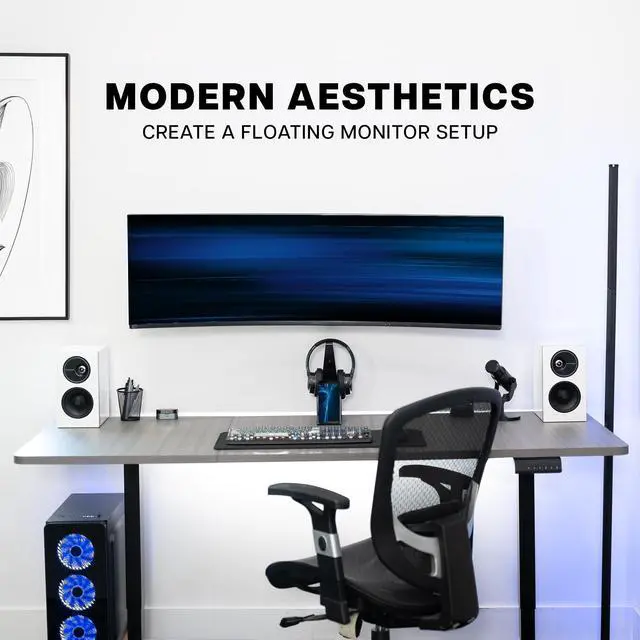 Alt view image 7 of 7 - VIVO Ultrawide Heavy Duty Monitor Mount Wall Bracket, Screens up to 49