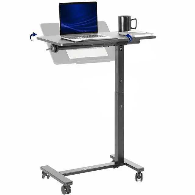 Main image of VIVO 28 x 16 Rolling Tilting Desk, Height Adjustable, 2 Caster Options