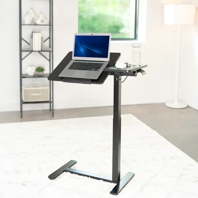 Alt view image 2 of 7 - VIVO 28 x 16 Rolling Tilting Desk, Height Adjustable, 2 Caster Options