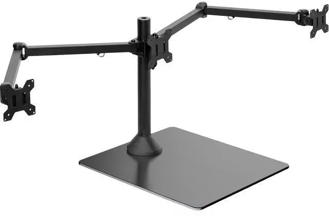 Main image of VIVO Triple Monitor Stand for Desk with Glass Base, Holds 3 Screens up to 32"