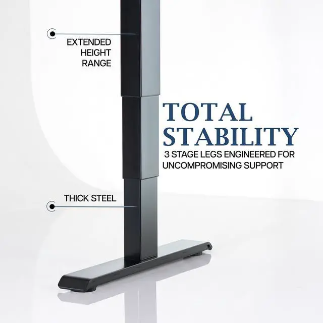 Alt view image 3 of 5 - VIVO PRO Dual Motor Standing Desk Frame, Supports Tops 40 x 23 up to 92 x 44