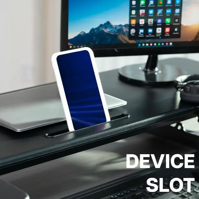 Alt view image 7 of 7 - VIVO 54 Manual Height Adjustable Standing Desk Converter, Desk Riser