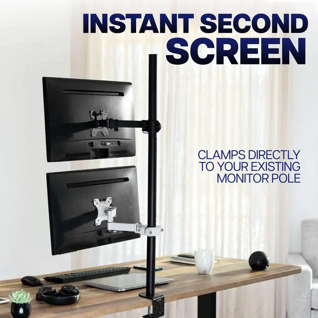 Alt view image 6 of 7 - VIVO Steel Universal Pole Mount Monitor Arm VESA Plate | Fits 17" to 32" Screens