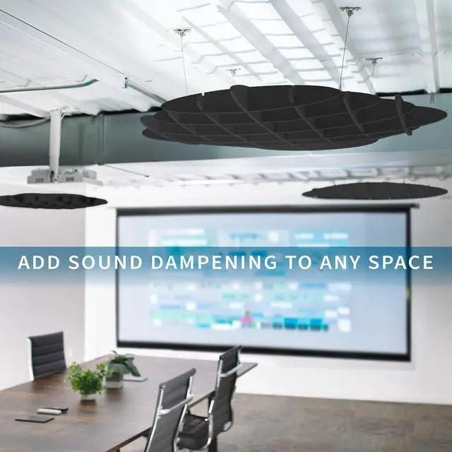 Alt view image 5 of 7 - VIVO Black Acoustic Ceiling Waffle Panel, 2-Pack