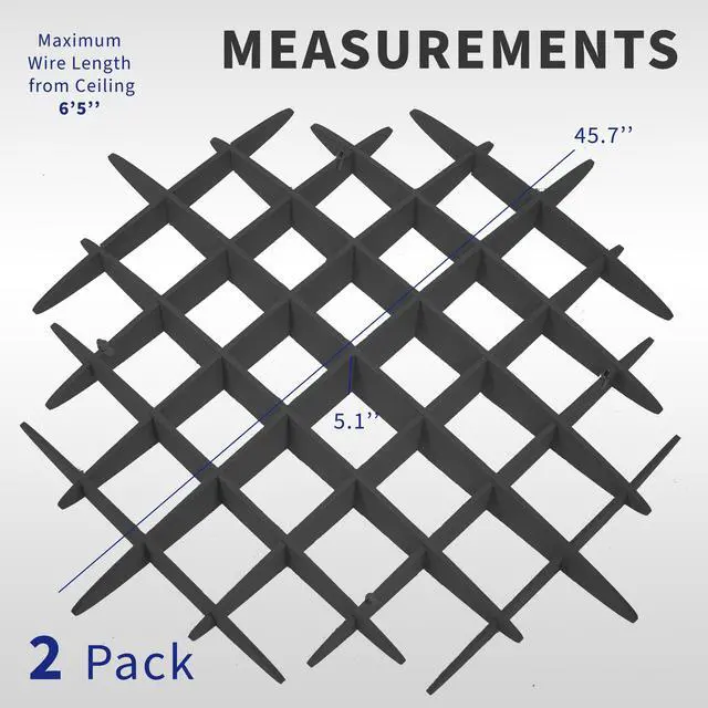 Alt view image 3 of 7 - VIVO Black Acoustic Ceiling Waffle Panel, 2-Pack