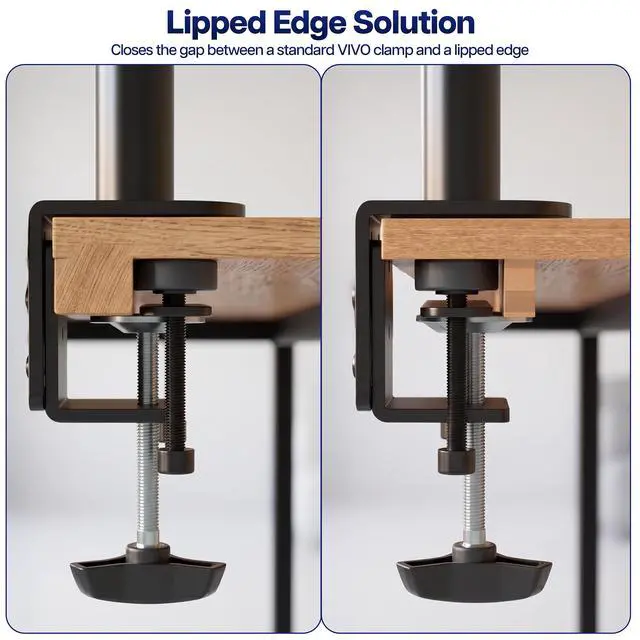 Alt view image 6 of 7 - VIVO Clamp Extension Adapter for Monitor Stand, Standard & Lipped Edge Desktops