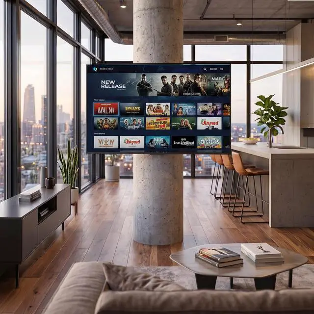 Alt view image 2 of 7 - VIVO Column No Drill TV Mount, Full Motion, 4086" Screens, 132 lbs Capacity