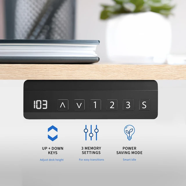 Alt view image 5 of 7 - VIVO Black Electric Dual Motor Standing Desk Frame with Hidden Casters
