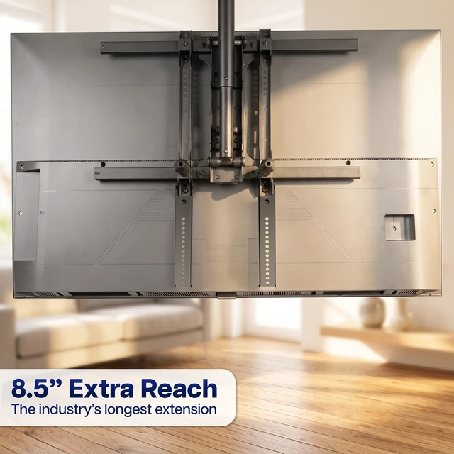 Alt view image 2 of 7 - VIVO Extra Long Vertical VESA Extender Kit for TVs w/ Low VESA Patterns