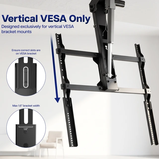 Alt view image 4 of 7 - VIVO Extra Long Vertical VESA Extender Kit for TVs w/ Low VESA Patterns