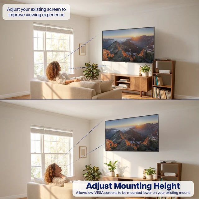 Alt view image 7 of 7 - VIVO Extra Long Vertical VESA Extender Kit for TVs w/ Low VESA Patterns