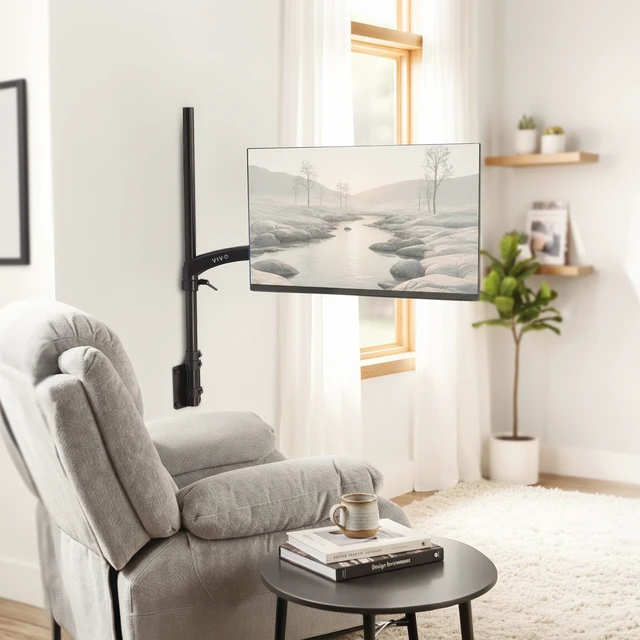 Alt view image 2 of 7 - VIVO Extra Tall Monitor Floor or Wall Mount Stand for 17-32 Screens