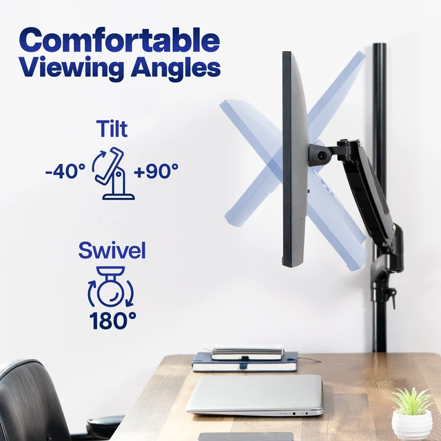 Alt view image 7 of 7 - VIVO Extra Tall Monitor Floor or Wall Mount Stand for 17-32 Screens