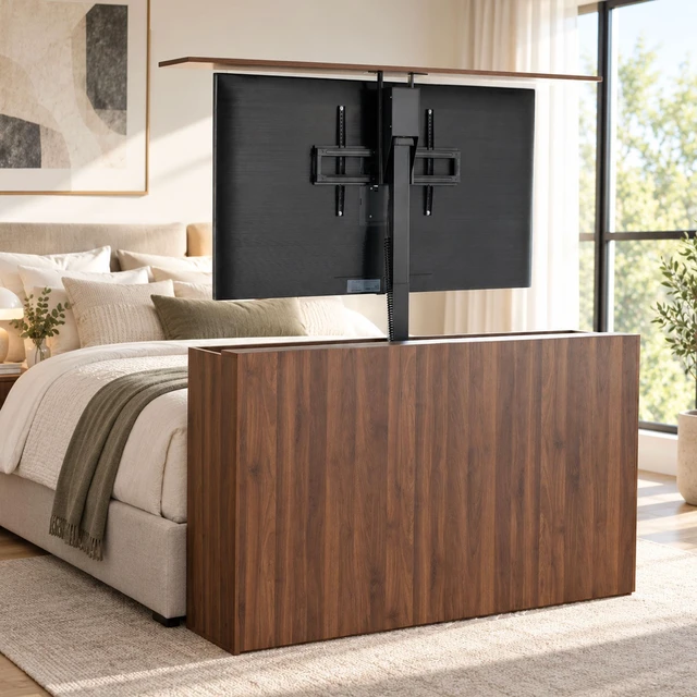 Alt view image 4 of 7 - VIVO Black Motorized Large Swivel TV Stand, Fits 37-80 Screens up to 132lbs