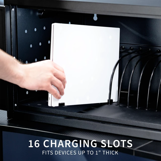 Alt view image 6 of 7 - VIVO 16-Bay Locking Laptop Tablet Charging Station, Fits up to 14 inch Laptops