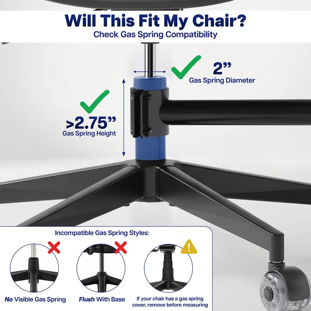 Alt view image 2 of 7 - VIVO Chair Mounted Laptop Tray, 18" Arm, 360° Rotation, Height Adjustable Arm