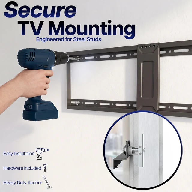 Alt view image 4 of 7 - VIVO Metal Stud TV Mount Hardware Kit, 200 lbs TV Mount Capacity