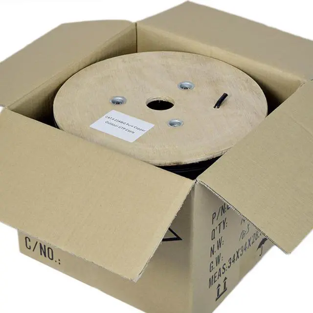 Alt view image 2 of 9 - VIVO 500ft Cat6 Pure Copper LAN Cable Wire 500 ft Waterproof Outdoor Burial