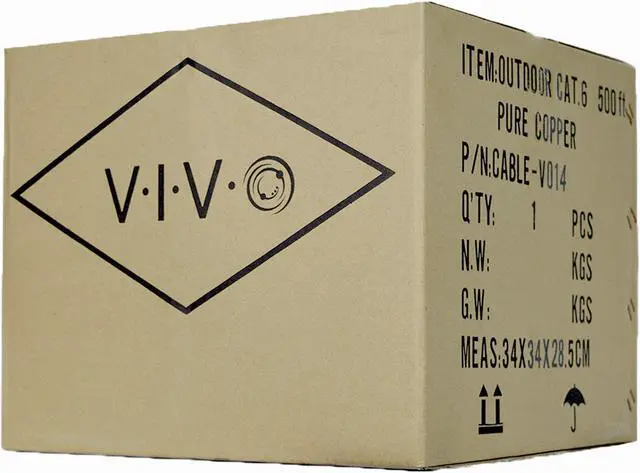 Alt view image 4 of 9 - VIVO 500ft Cat6 Pure Copper LAN Cable Wire 500 ft Waterproof Outdoor Burial