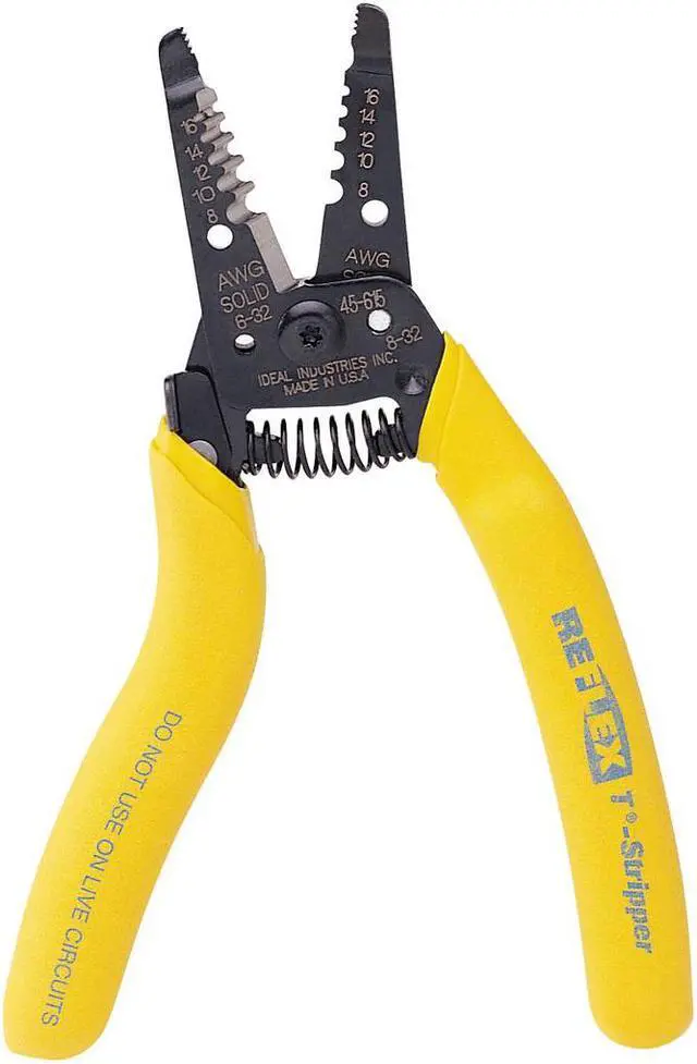 Alt view image 2 of 4 - IDEAL 45-615 7 in Wire Stripper Solid: 8 to 16 AWG, Stranded: 10 to 18 AWG