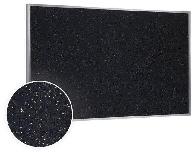 Alt view image 3 of 14 - 24.0" x 36.0" Aluminum Frame Recycled Rubber Bulletin Board - Confetti