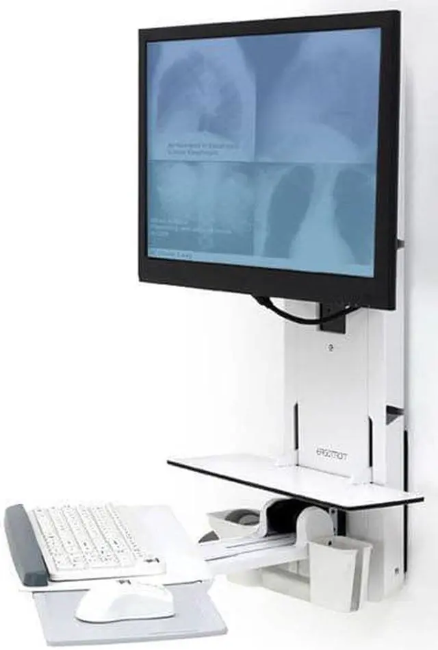 Alt view image 2 of 4 - Ergotron StyleView Sit-Stand Vertical Lift, Patient Room - mounti ...