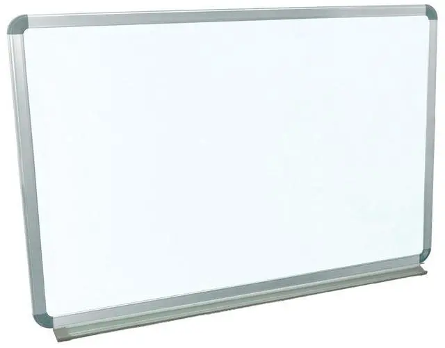 Alt view image 4 of 11 - Luxor Wall-Mounted Magnetic Whiteboard - 96" x 40" -White Surface, Silver Aluminum Frame  WB9640W