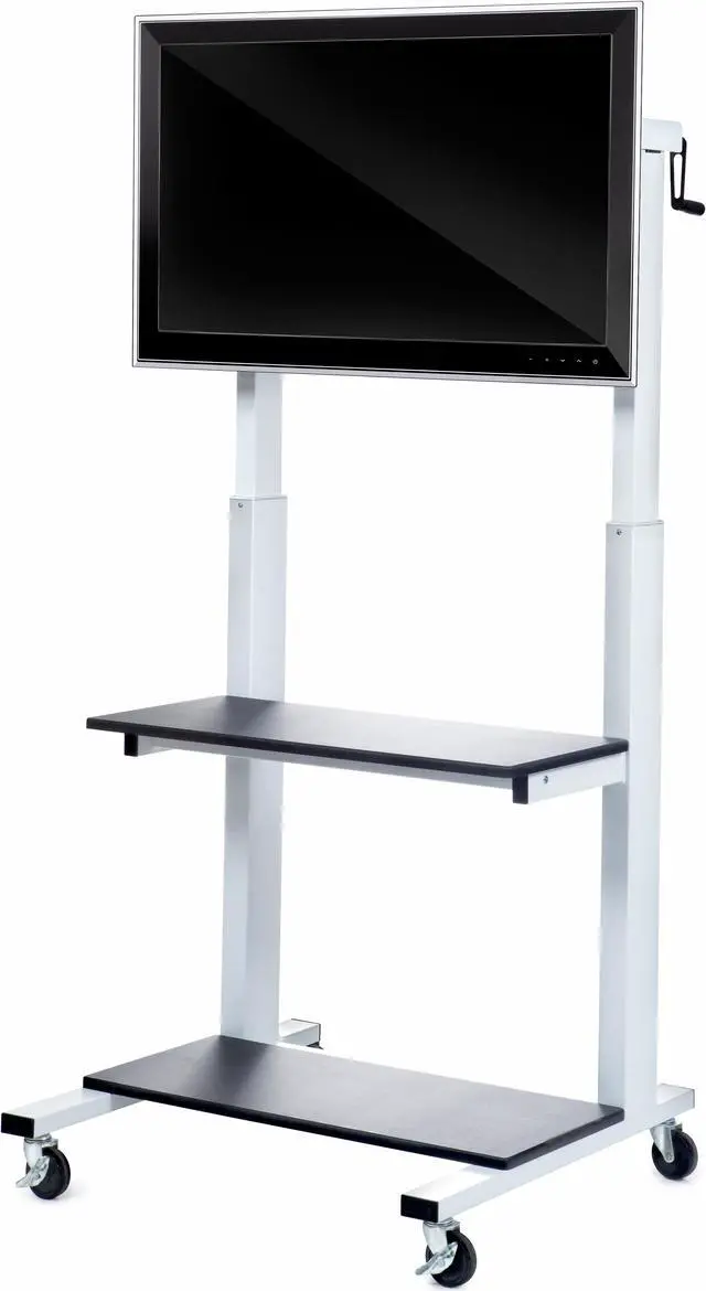 Alt view image 6 of 20 - Luxor Home Office Crank Adjustable Flat Panel CLCD LCD TV Cart