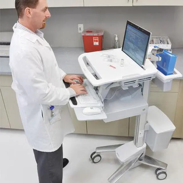 Alt view image 4 of 11 - Ergotron 97-740 Ergotron SV Storage Bin - Internal Dimensions: 13" Width x 5.50" Depth x 9" Height - External Dimensions: 15.6" Width x 6.3" Depth x 10.3" Height - 12 lb