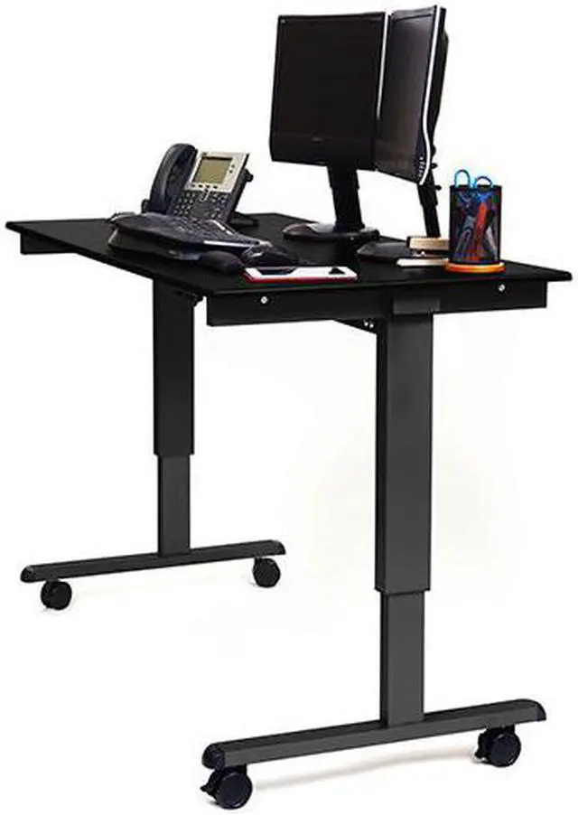 Alt view image 5 of 20 - Electric Standing Desk in Black (59 in. W x 29 in. D x 45 in. - 29 in. H)