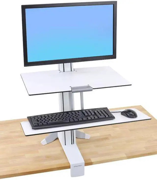 Main image of Ergotron - 33-350-211 - WorkFit-S Sit-Stand Workstation w/Worksurface+, LCD LD Monitor, White