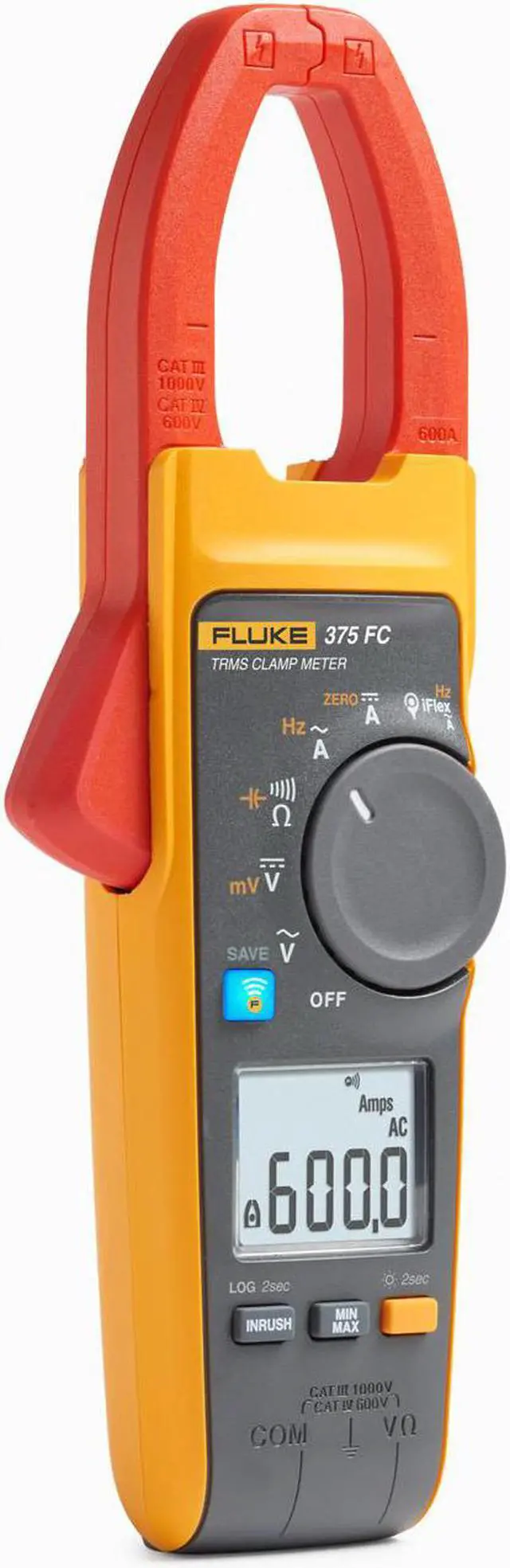 Alt view image 3 of 17 - Fluke - FLUKE-375/FC - FLUKE-375 FC - Clamp Meter, Auto, True RMS, 600 A AC, 1 kV AC, 1 kV DC, 34 mm Jaw Opening Max.
