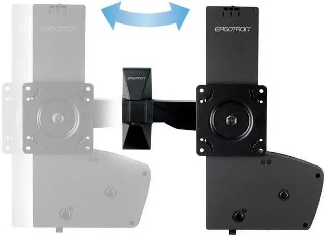 Alt view image 4 of 20 - Ergotron - 61-113-085 - Ergotron Wall Mount for Flat Panel Display - Black - 27 to 42 Screen Support