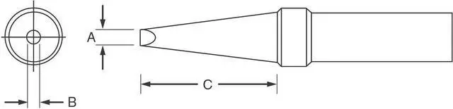 Alt view image 2 of 3 - Single Flat Soldering Tip 1/8 In. WELLER ETCC