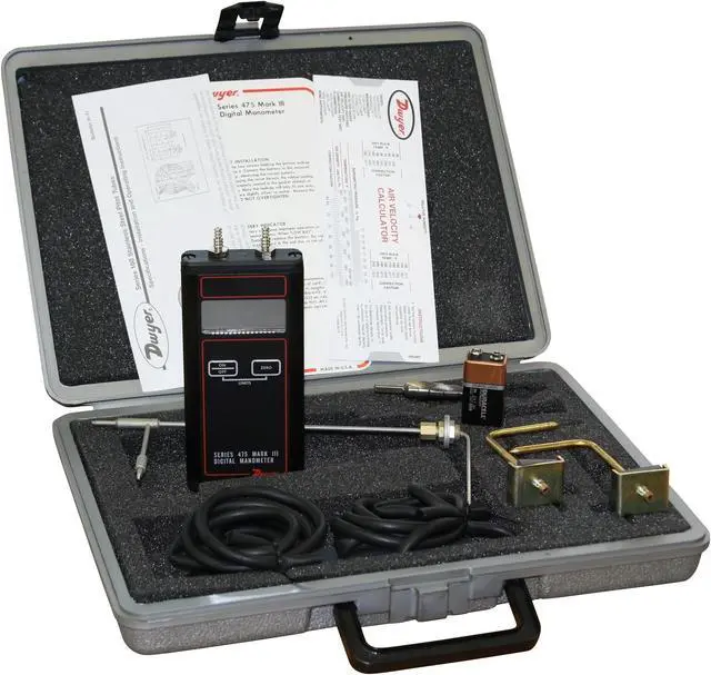 Alt view image 2 of 2 - DWYER INSTRUMENTS 475-2-FM-AV Air Velocity Kit,Digital,40.00 In WC
