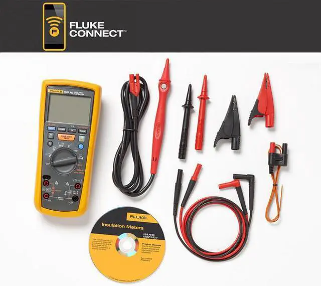 Alt view image 3 of 16 - Fluke - Fluke-1587-fc - Flu1587fc Meter Probe 2x Test Teads 2x Aligator Clips Quick Start Guide Manual Cd Registration Card Clamp Instruction Sheet Mini Thermometer Instruction Sheet Manual Suppliment