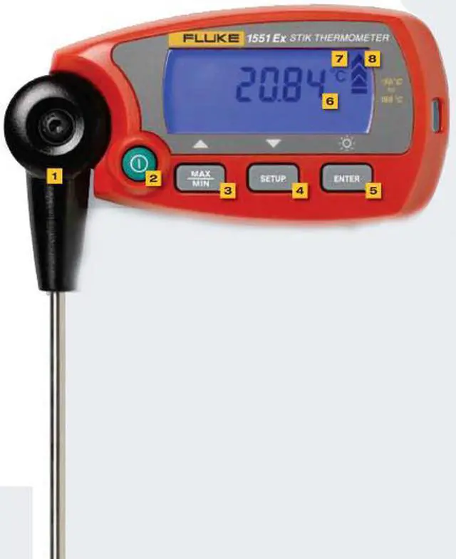 Alt view image 2 of 4 - Fluke 1551A-9 1551A Ex Stik Thermometer Readout