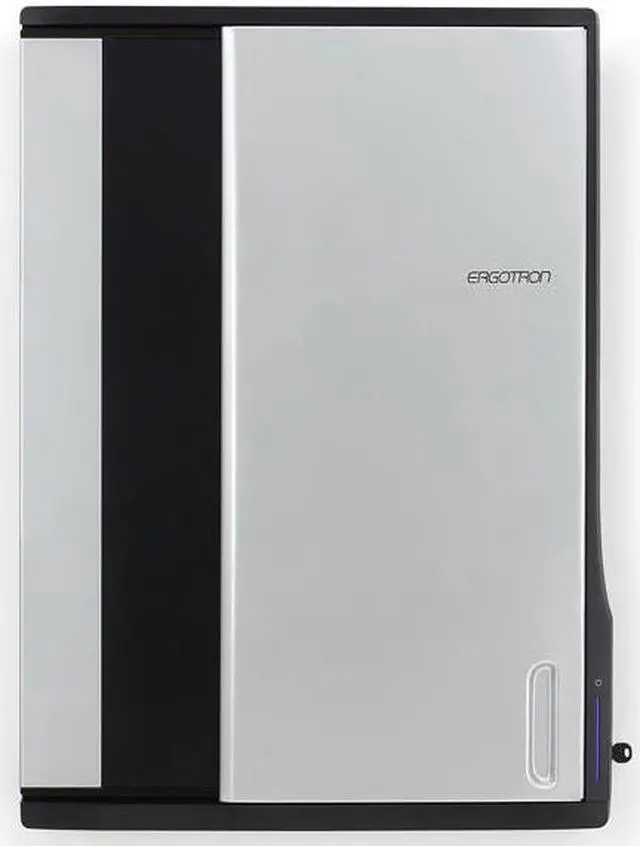 Alt view image 5 of 11 - Ergotron Zip12 Charging Wall Cabinet - Up to 12" Screen Support - 44.40 lb Load Capacity - 35.6" Height x 26.4" Width x 5.9" Depth - Wall Mountable - Steel - Black, Silver