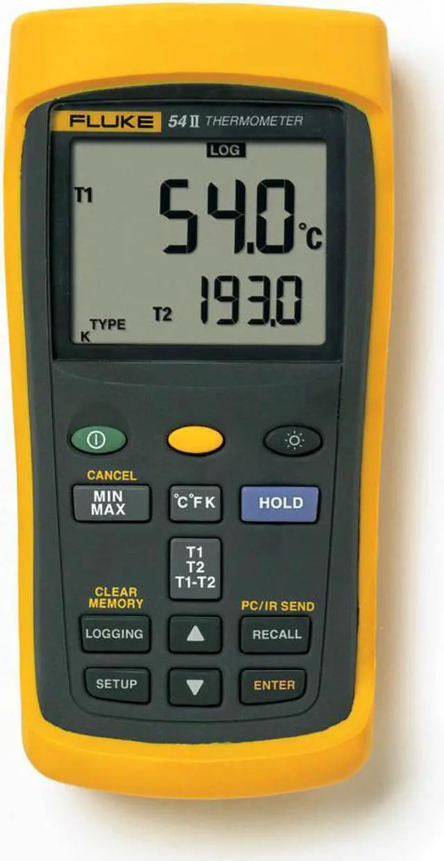 Main image of Fluke 54-2 B 60HZ Dual Input Thermometer with USB Recording