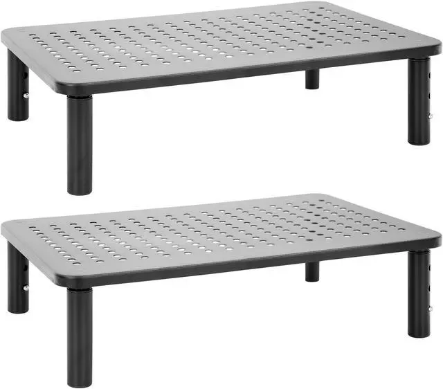 Main image of Mount-it! Metal Monitor Stand Riser 2-Pack Fits 17"-32" Screens