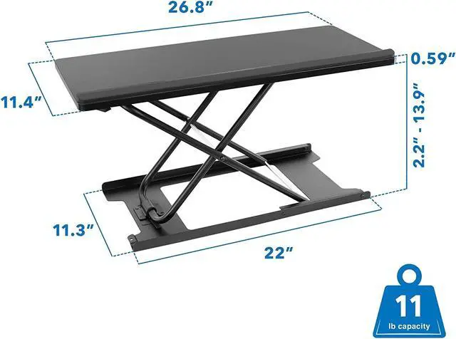 Alt view image 4 of 6 - Mount-It! Adjustable Height Gaming Keyboard Shelf | Standing 27" Extention